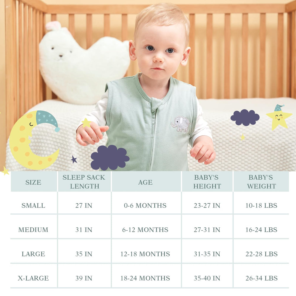 Roksuma four-size sleep sack grows with your baby.