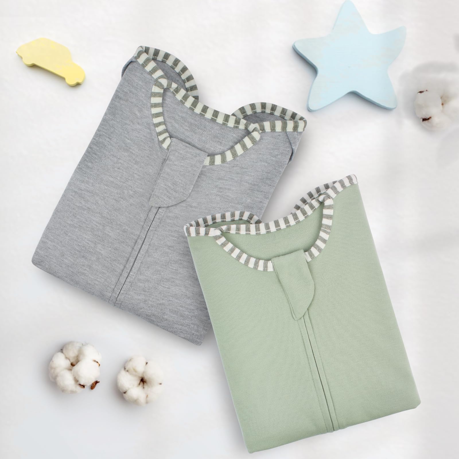 Roksuma pack of 2 swaddles ideal for daily changes and gifting.