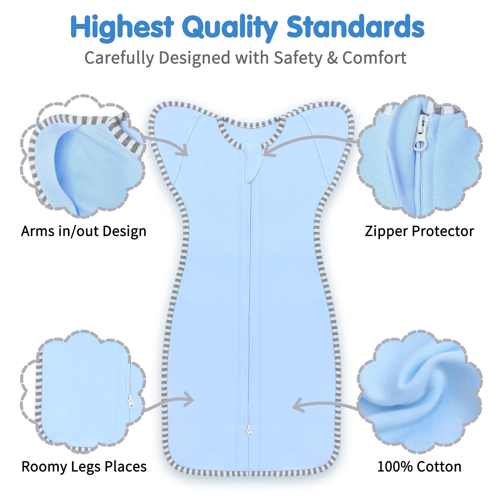 Roksuma roomy leg area promotes hip-friendly movement during sleep