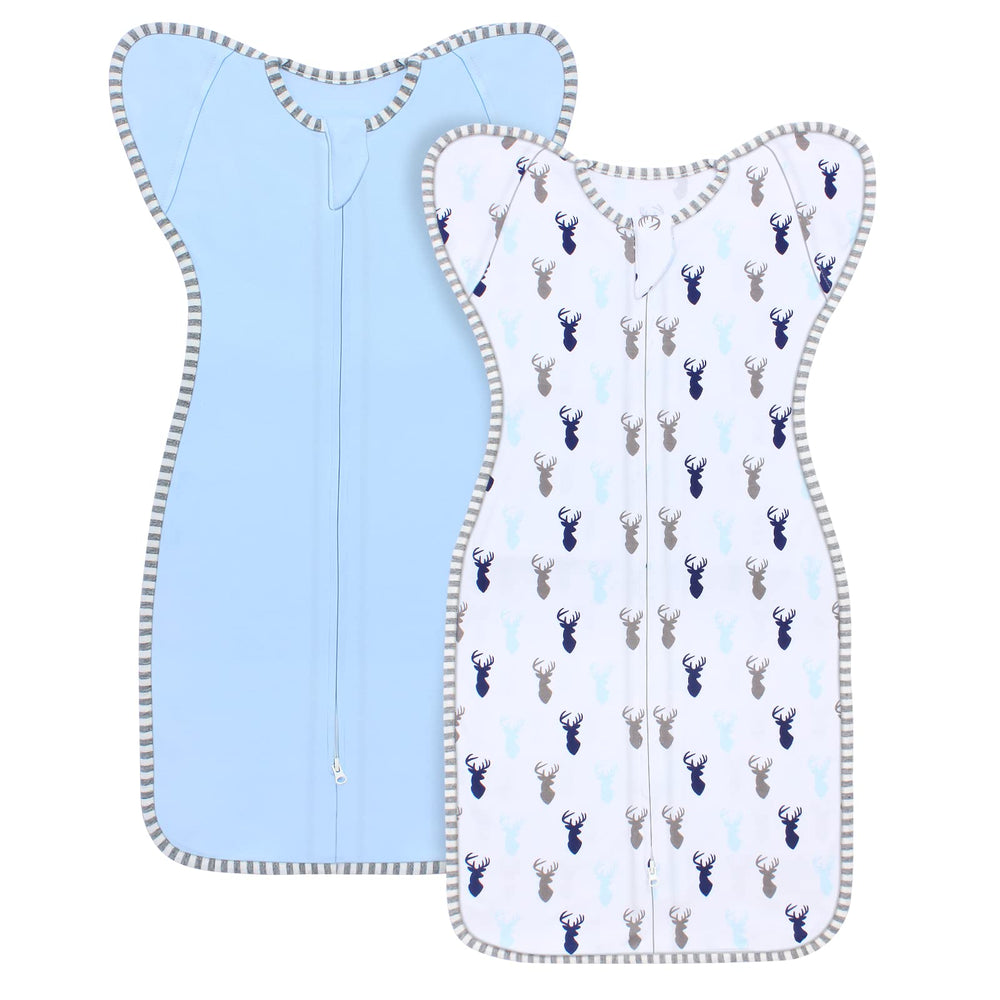 Roksuma transition swaddle arm-up sleep sack for 6-9 months supports a natural sleep position