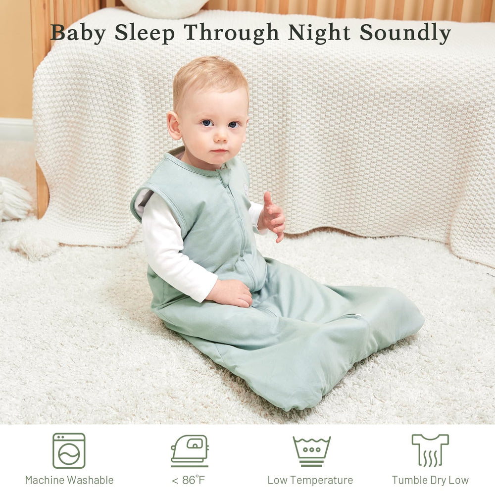 Roksuma gender-neutral cartoon pattern sleep sack for boys and girls.