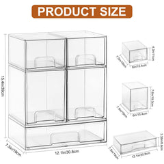 Rolheit clear drawers maximize visibility for quick item checks.
