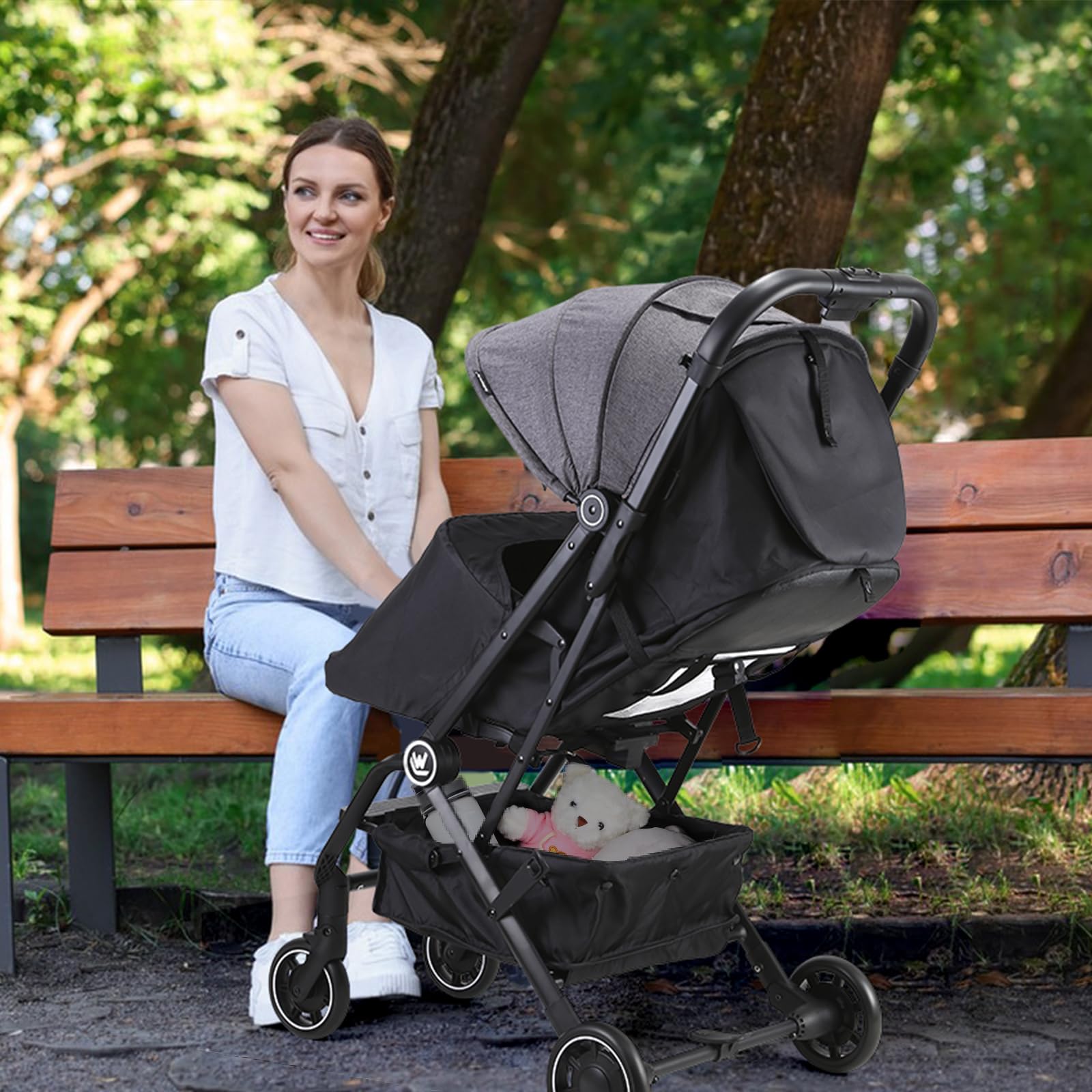 Rollingsurfer Lightweight Stroller fits overhead bins for travel