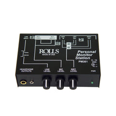 Rolls PM351 front view, compact monitor station for precise audio monitoring.