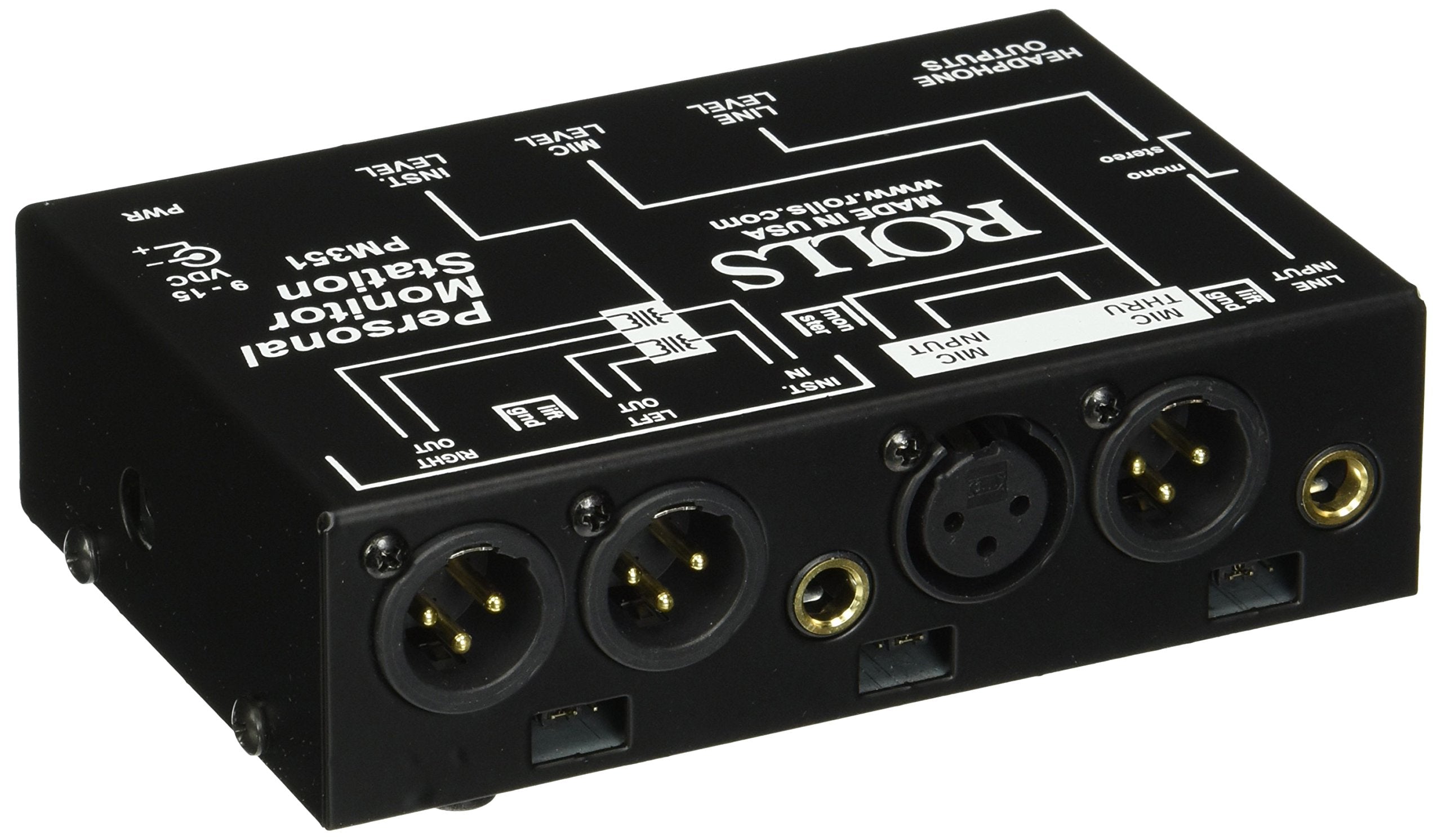 Rolls PM351 in use, reliable personal monitor station for steady audio monitoring.