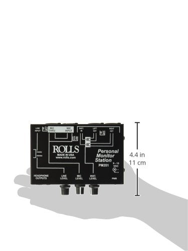 Rolls PM351 side panel view, ergonomic design supports quick setup during sessions.