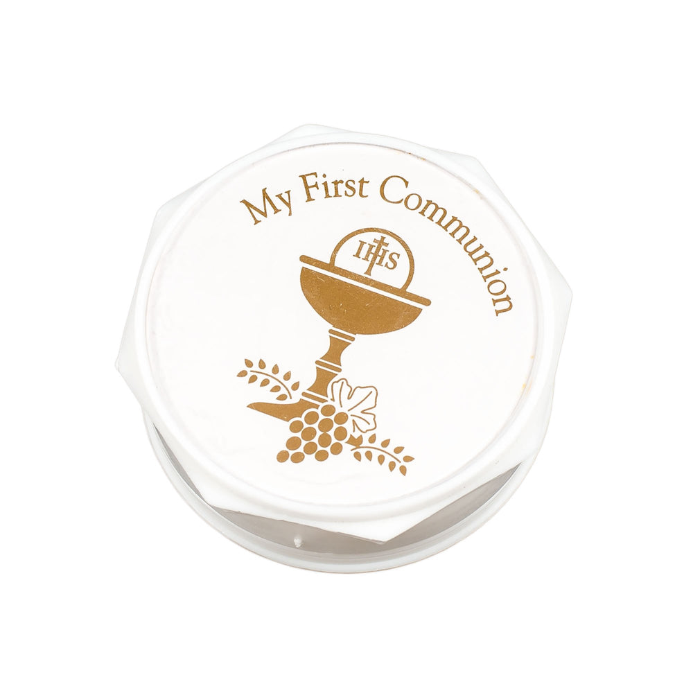 Roman 5-Piece First Communion Gift Set decorative pin close-up, ceremonial accessory