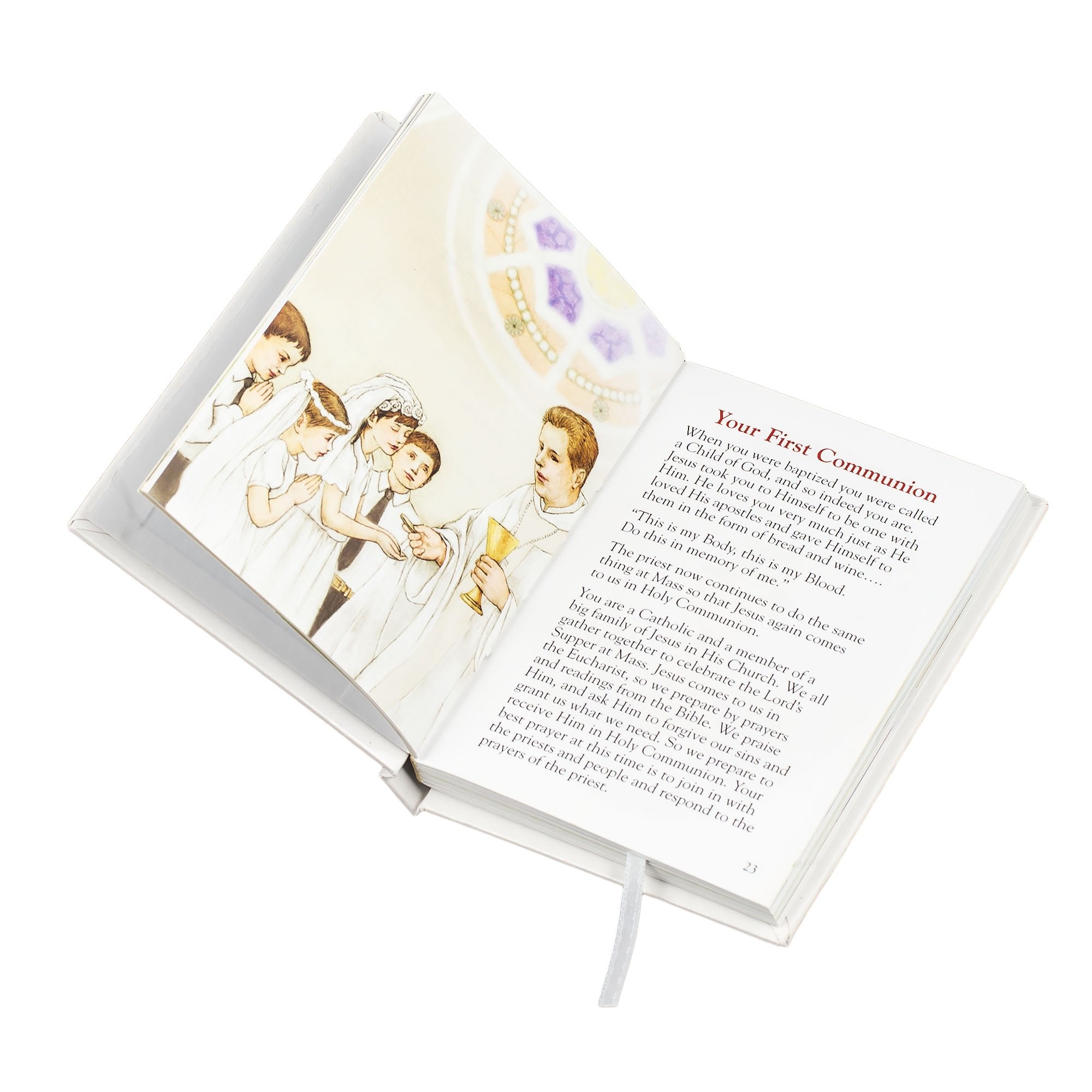 Roman 5-Piece First Communion Gift Set keepsake box close-up, memory storage
