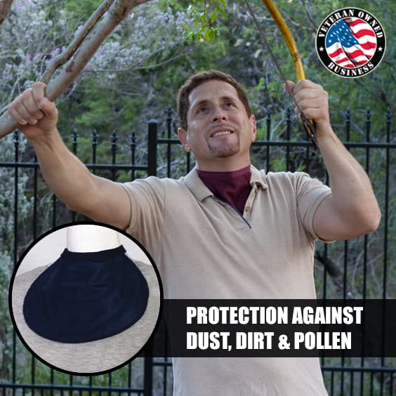 ROMET breathable laryngectomy cover in gray; comfortable warmth and filtration on the go.