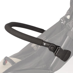 ROMIRUS adjustable bumper bar on YOYO2 frame with angle adjustment for baby comfort.