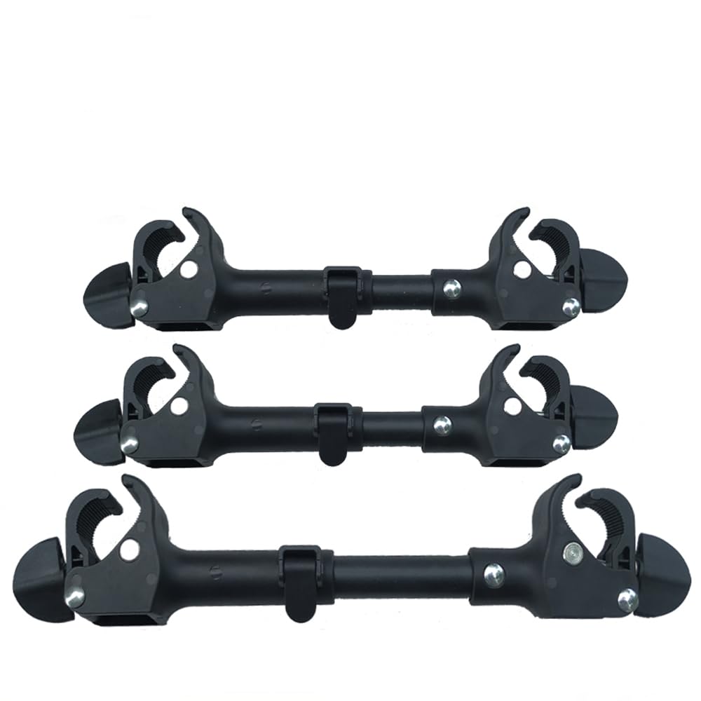ROMIRUS adjustable-clamps securely fit most umbrella strollers.