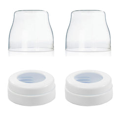 ROMIRUS anti-colic screw ring close-up for Philips Avent bottles with secure seal.