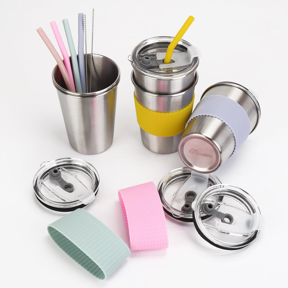 Rommeka colorful silicone sleeves pack helps identify cups and improve grip