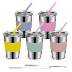 Rommeka kids cups 12oz stainless steel with sleeve for durable daily use