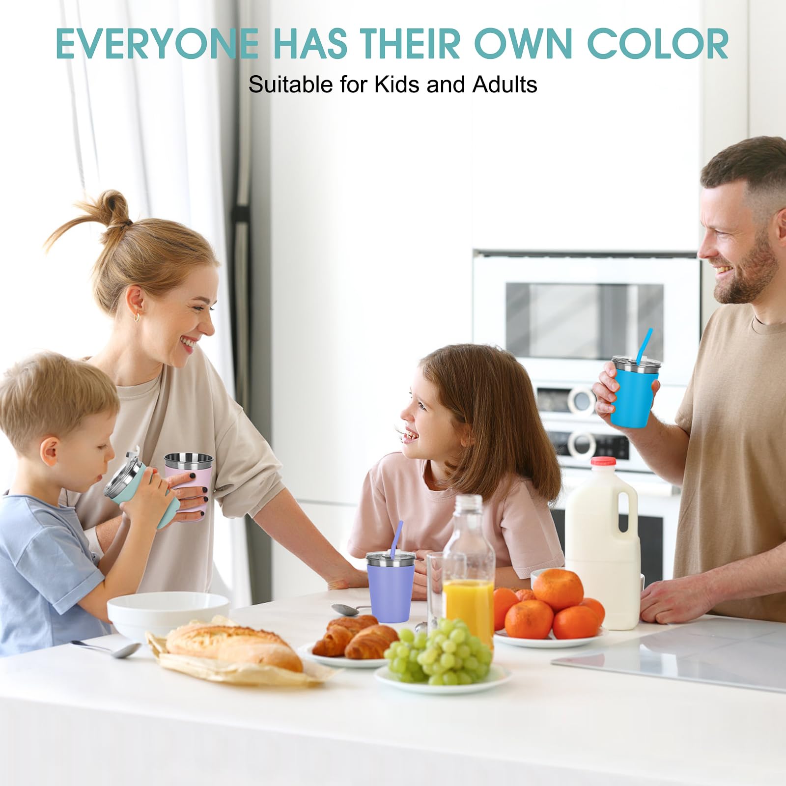 Rommeka durable, unbreakable cups ideal for families and busy environments.