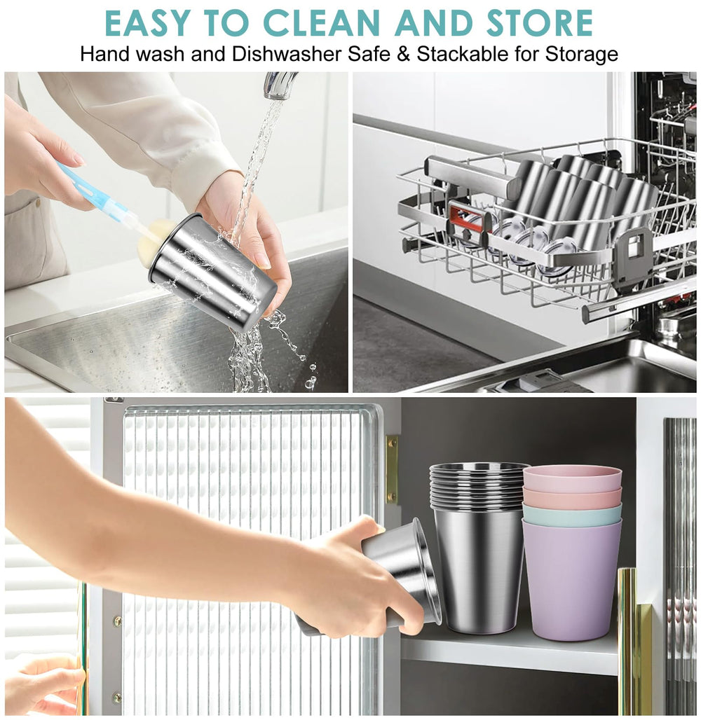 Rommeka stackable design saves space in bags and cabinets.