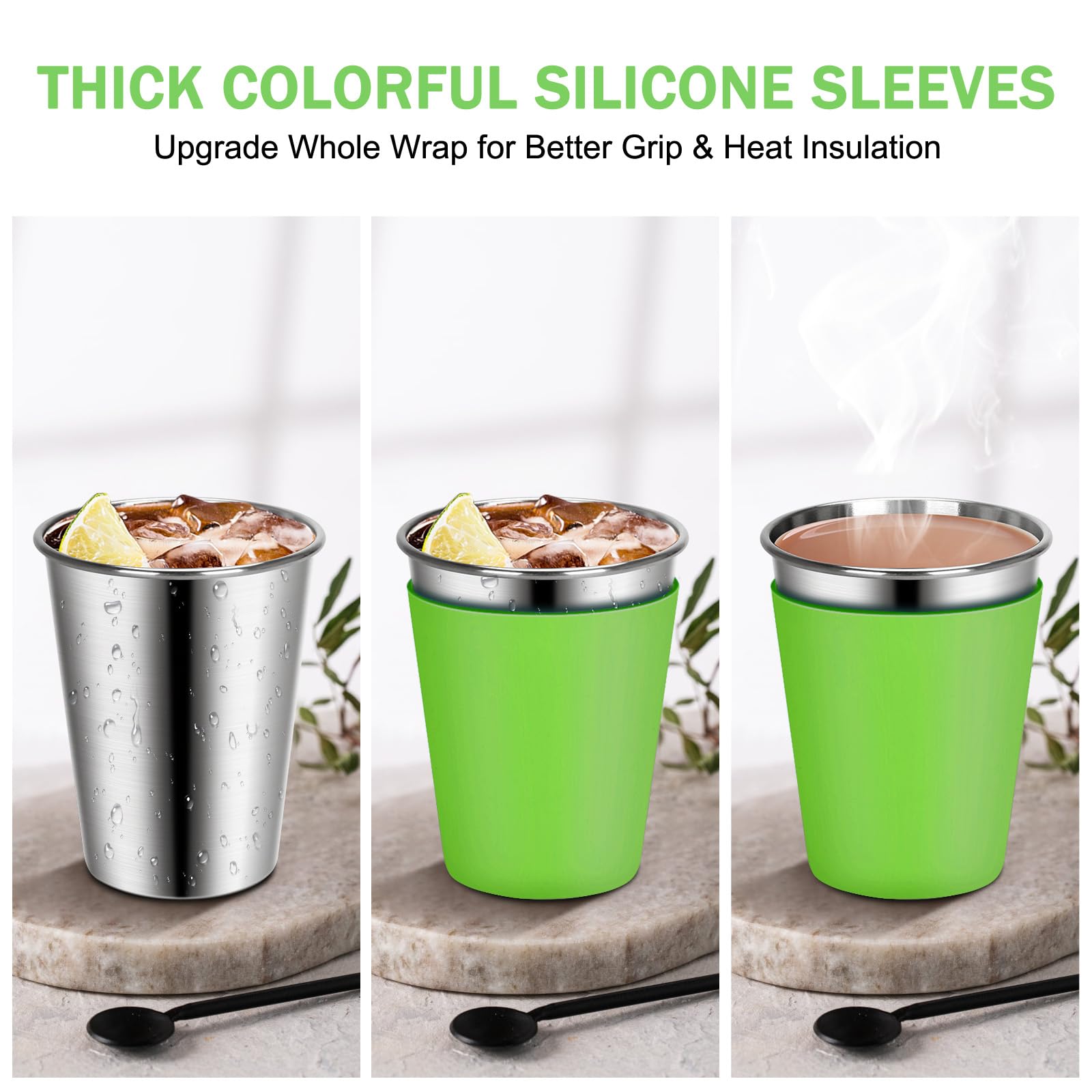 Stackable design saves space and makes storage simple between uses.