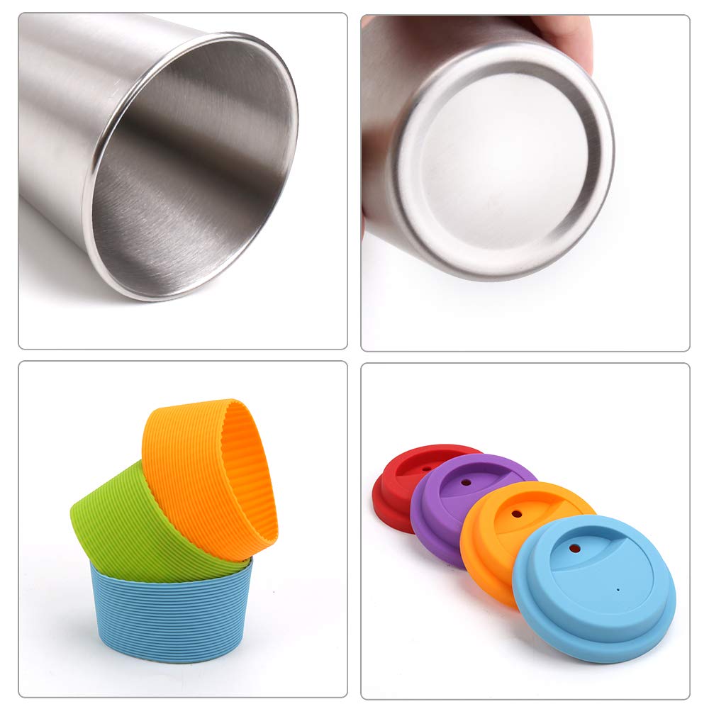 Rommeka gift-ready stainless steel cups set, suitable for holidays and birthdays.