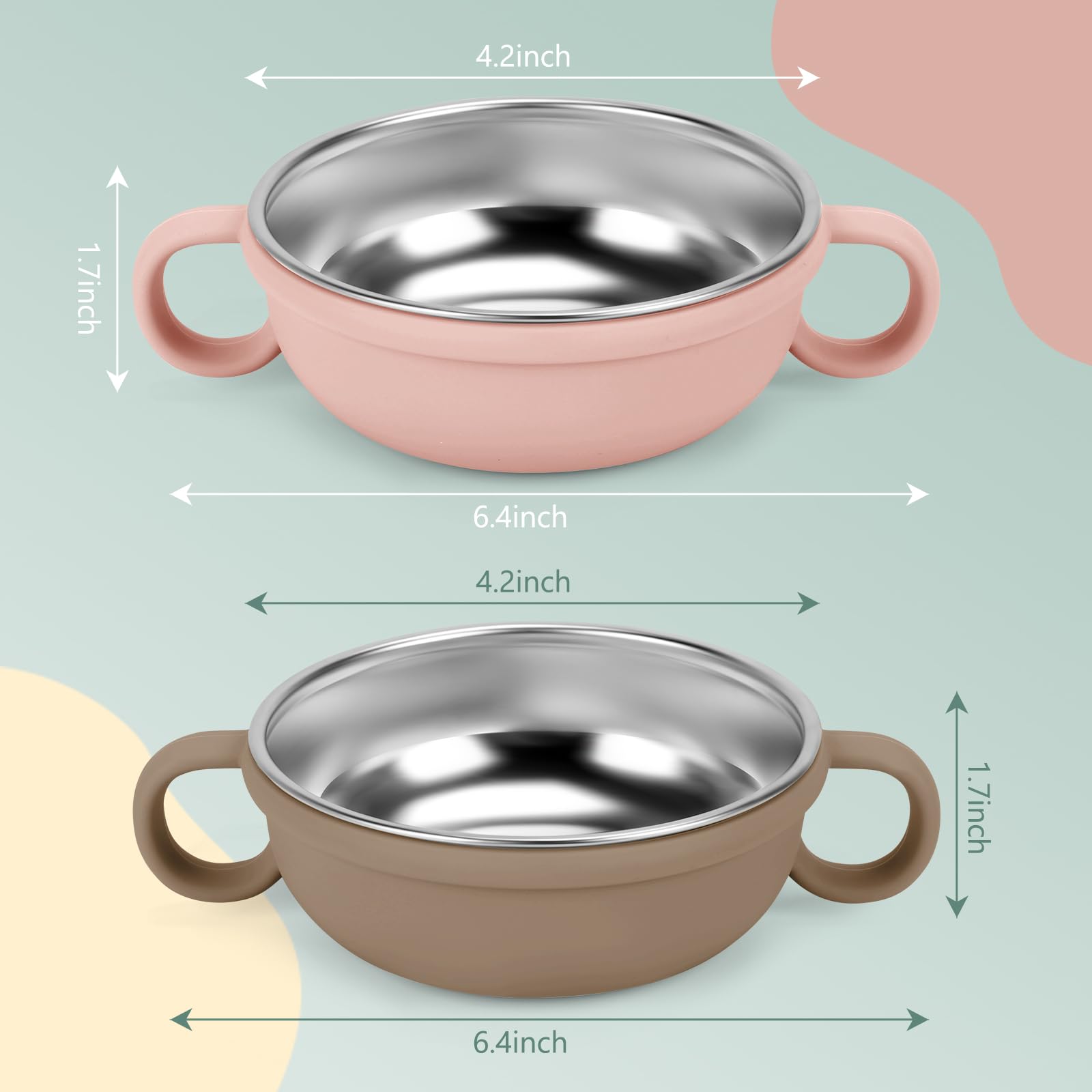Rommeka two-in-one bowl doubles as a snack container for fruit or nuts.