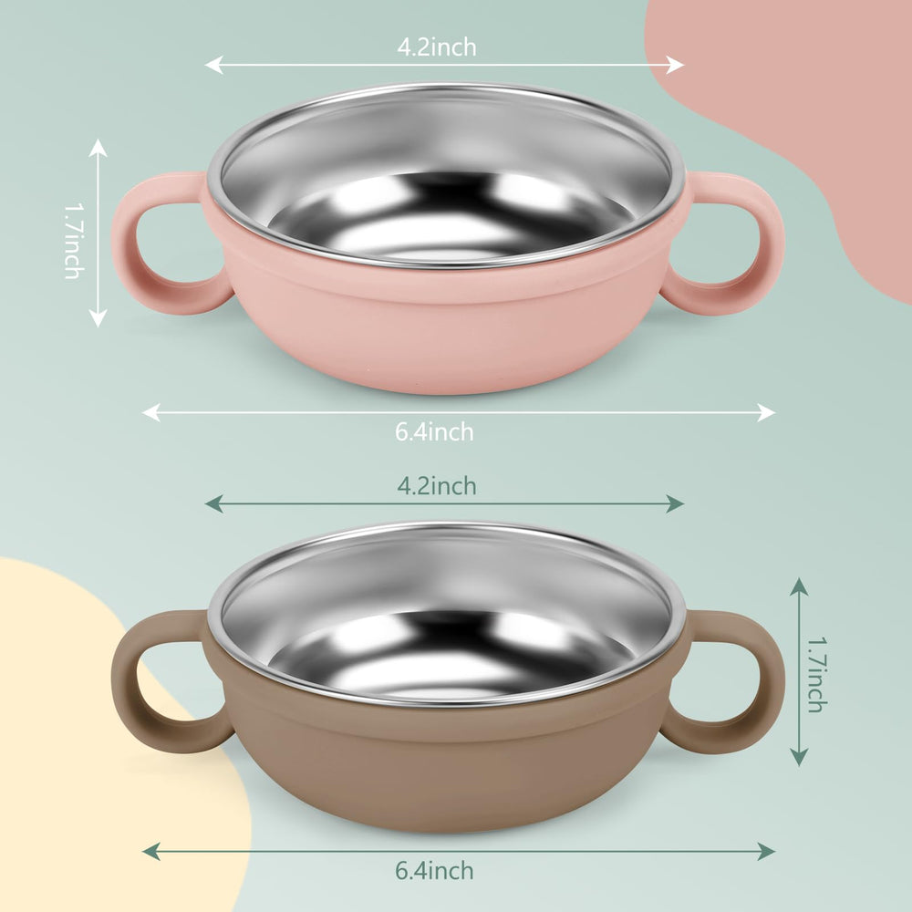 Rommeka two-in-one bowl doubles as a snack container for fruit or nuts.