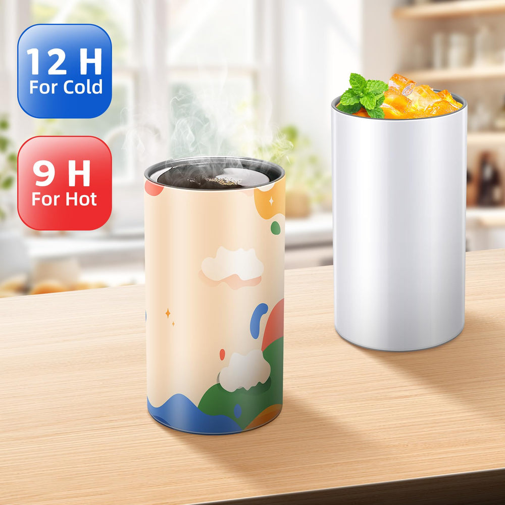 Rommeka sublimation sippy cup blank 4-pack straw-in-use, spill-proof on the go.