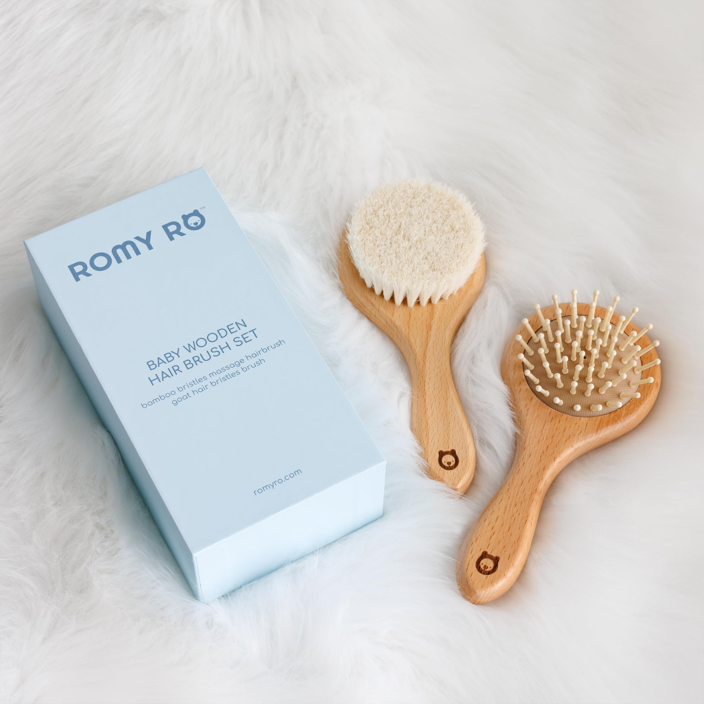 ROMY RO cradle cap relief through gentle scalp massage and care.