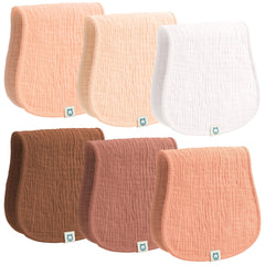 ROMY RO six-piece muslin burp cloths set with high absorbency and softness