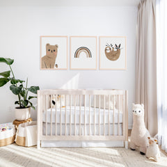 ROMY RO muslin crib sheet on crib mattress demonstrates snug fit and durability.