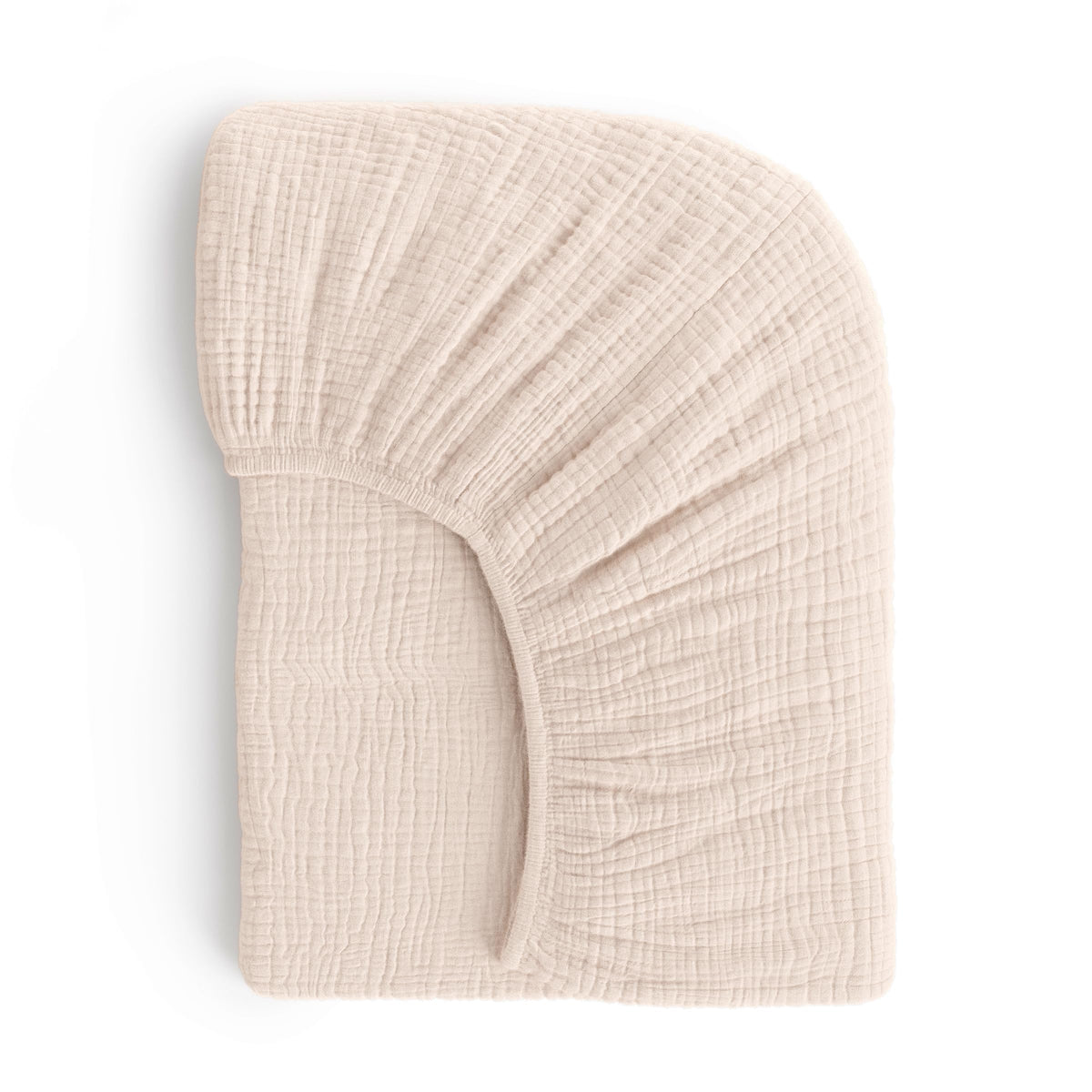 ROMY RO Muslin crib sheets in soft muslin fabric for gentle, breathable sleep.