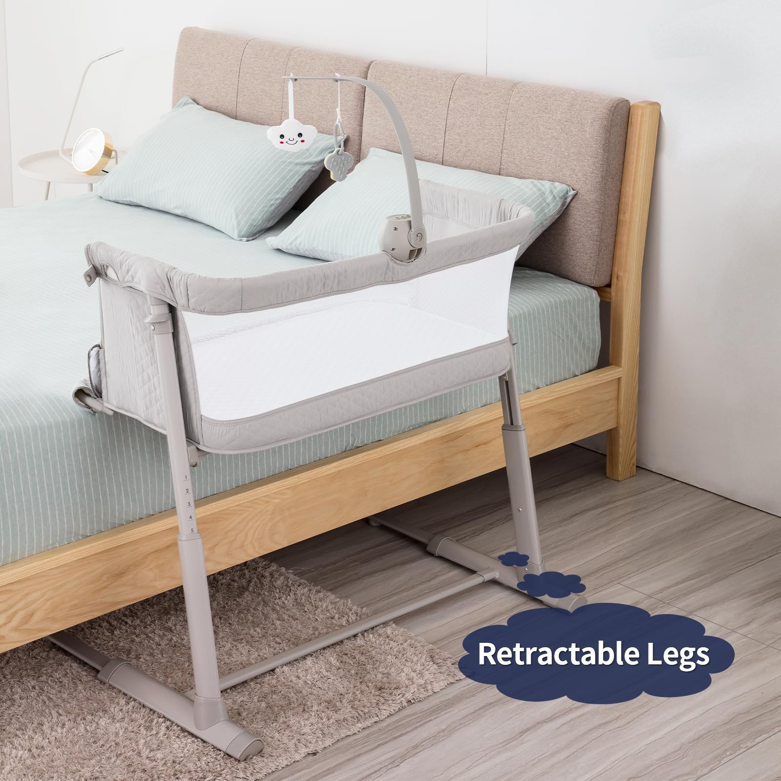 RONBEI Dense mattress offers soft, supportive naps for newborns