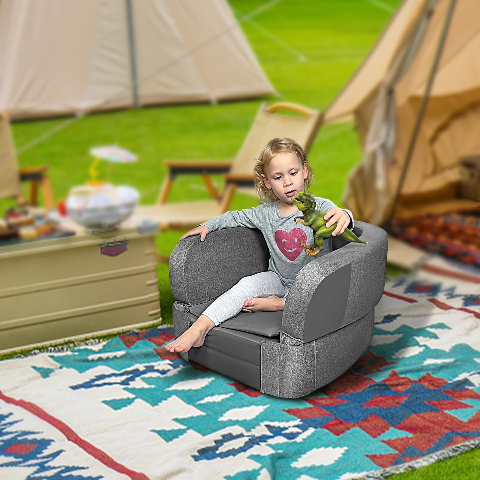 RONBEI bed with carry bag makes family trips simpler and organized.