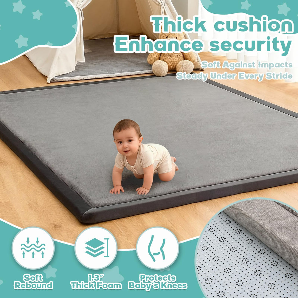 RONGFA coral velvet surface provides a soft touch for cozy play sessions.