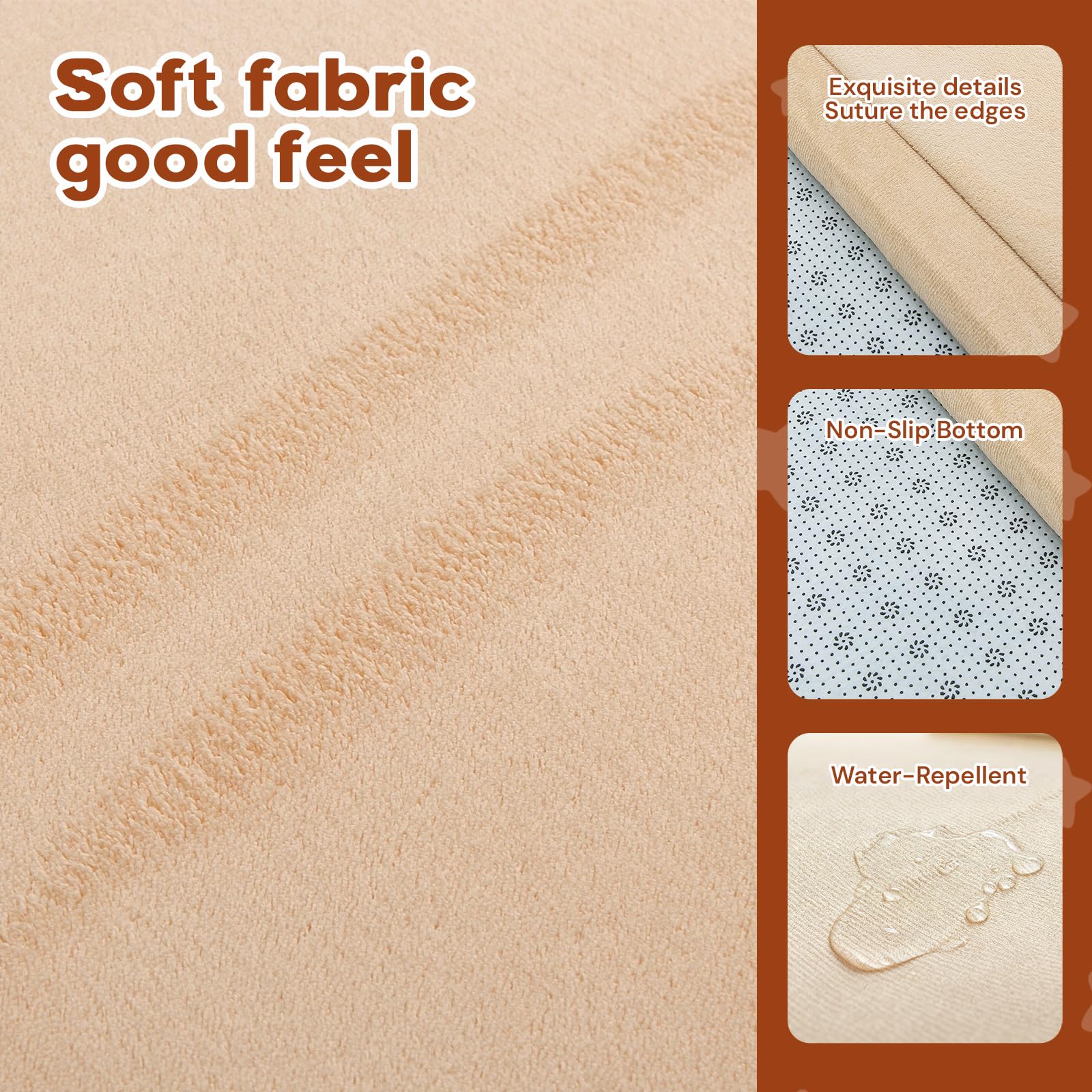 RONGFA coral-velvet surface texture provides ultra-soft touch for sensitive skin