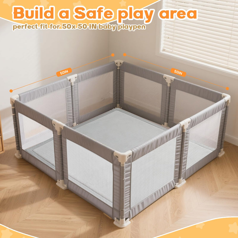 RONGFA play mat in nursery creating a cozy play corner.