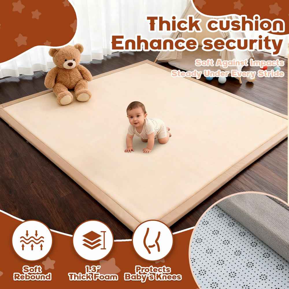 RONGFA foam-padding close-up shows 1.3-inch thickness for cushioned tumbles