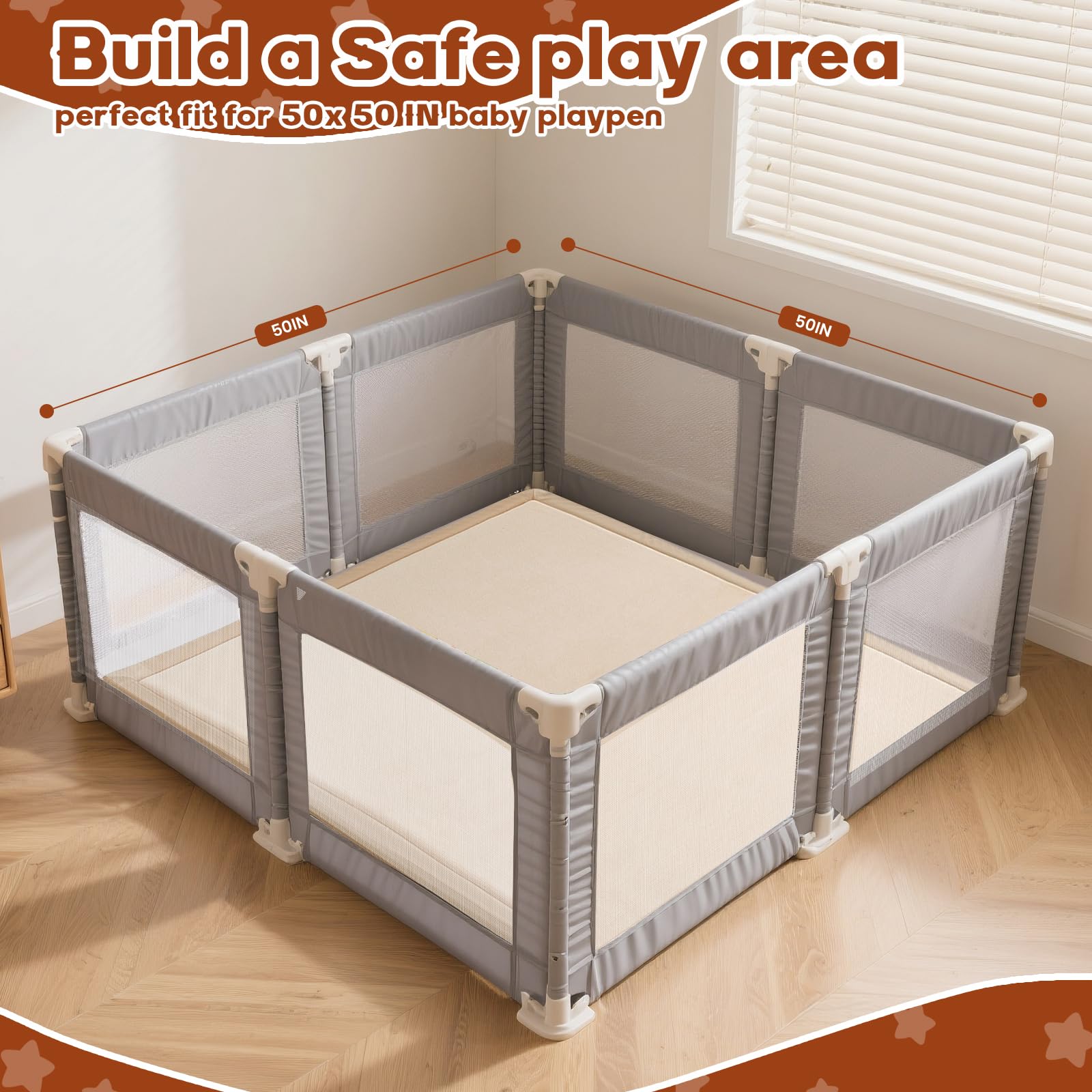 RONGFA non-slip bottom keeps the mat in place on floors