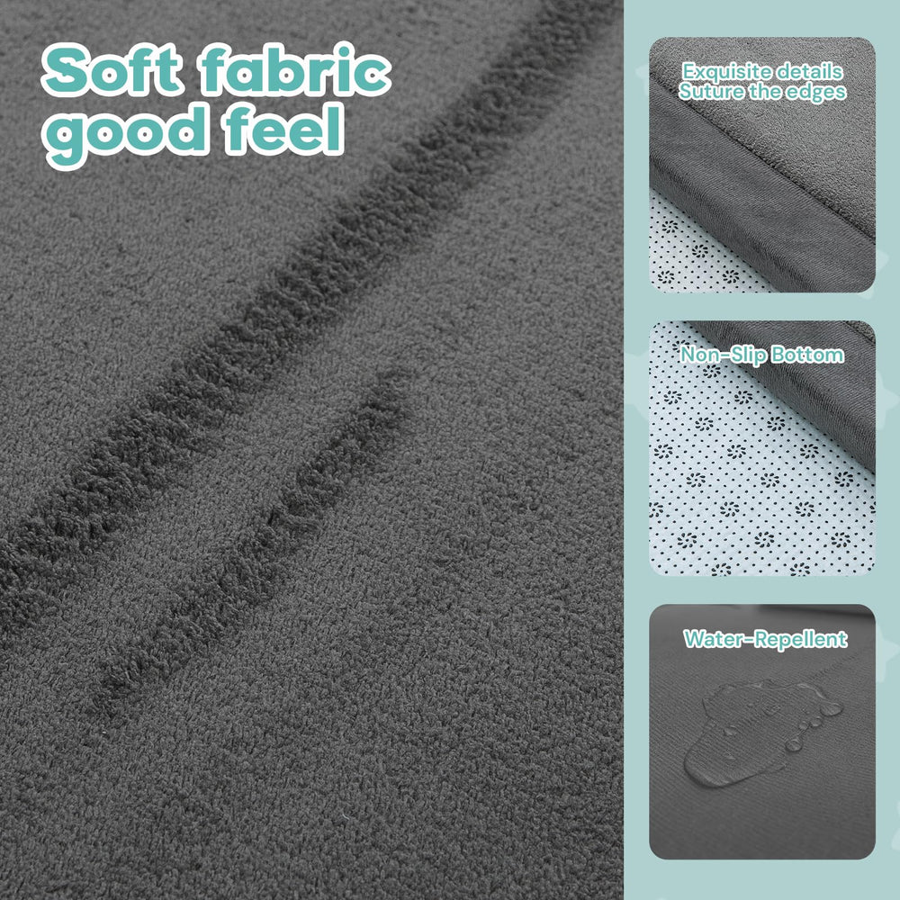 RONGFA non-slip bottom keeps the mat steady on wood, tile, or carpet.