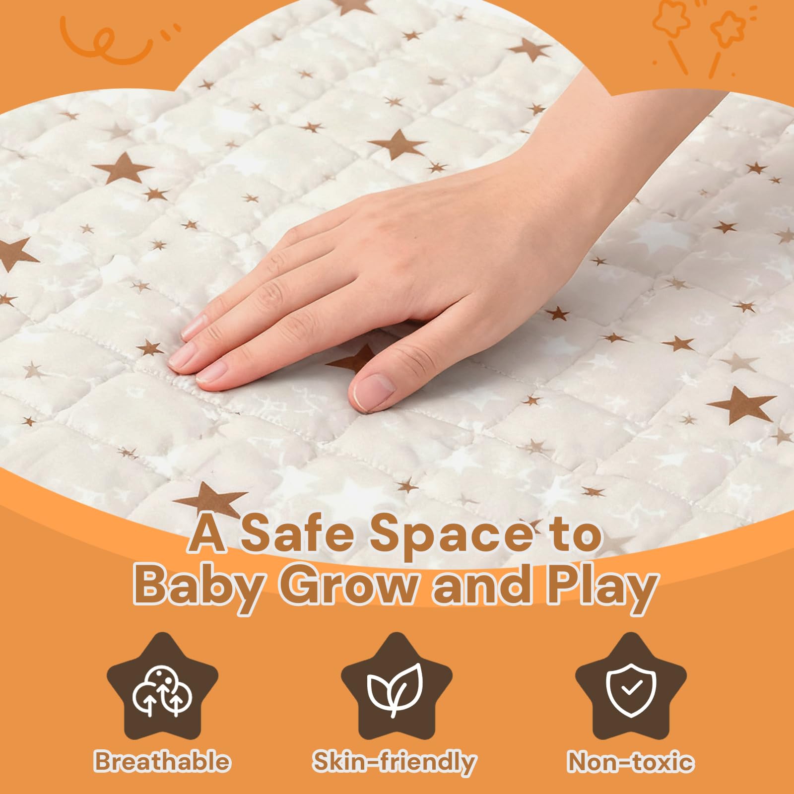 RONGFA Teepee Tent Mat easy to clean with machine wash
