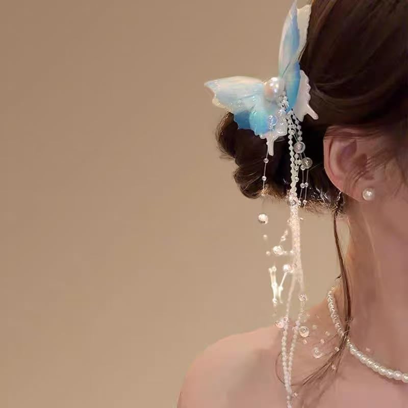Ronlor butterfly clips with crystal tassels elevate casual braids and updos.