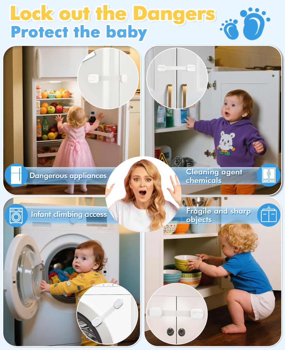 Roocickee BPA-free cabinet lock material for safe use.