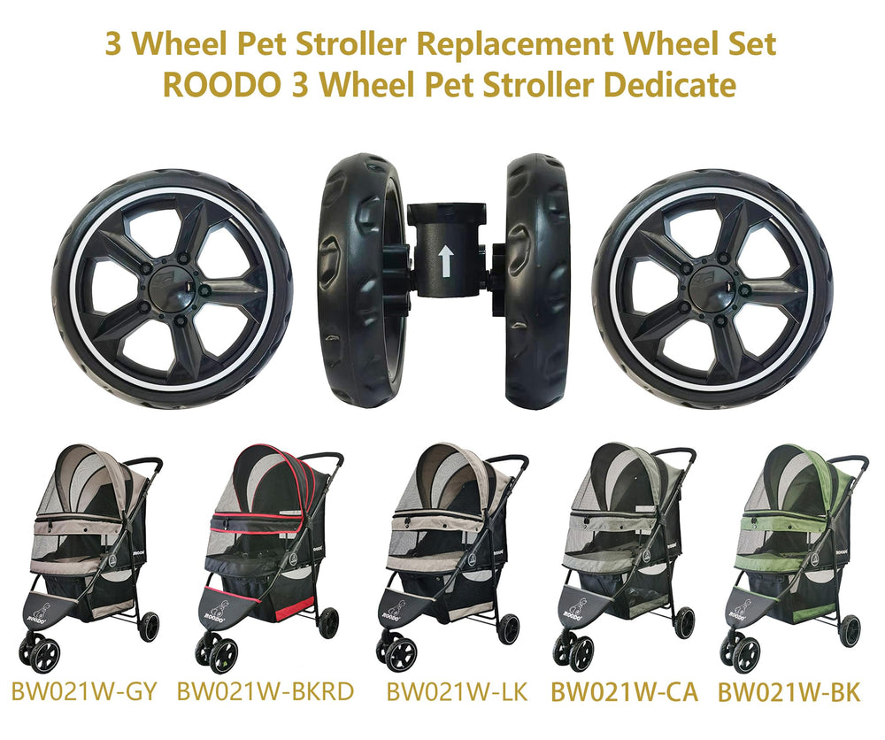 ROODO front wheels 5-inch for smooth sidewalk rolling.