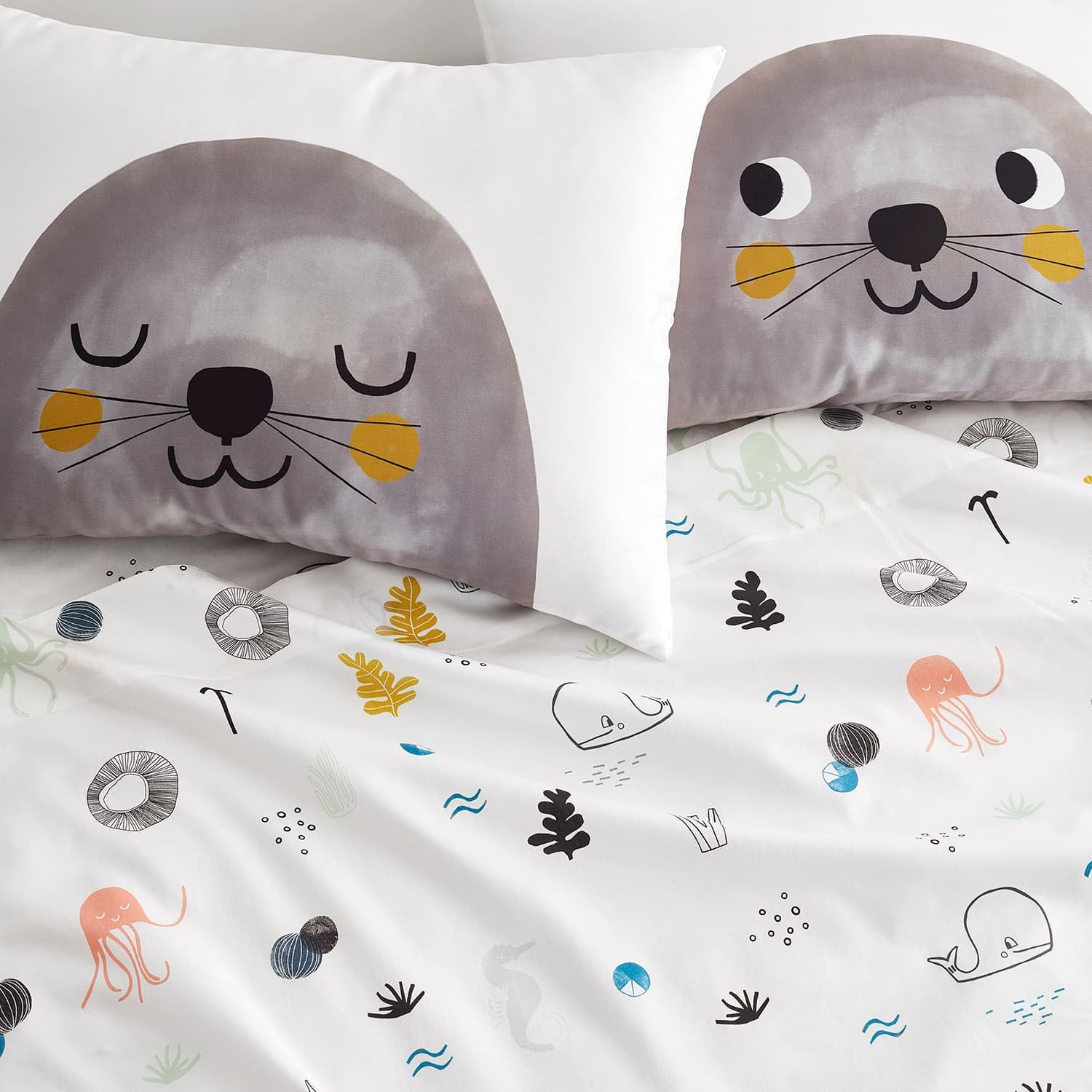 Rookie Humans pillowcase with envelope closure keeps pillows in place during sleep.