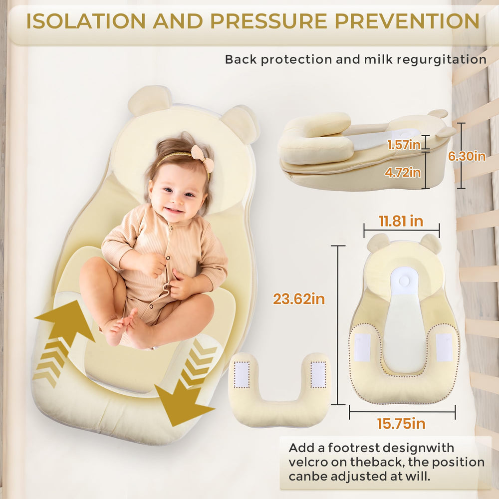 Rootling feeding pillow hygienic durable cover resists stains and odors