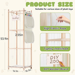 Rootling building block storage pouch neatly stores loose blocks for quick cleanup.