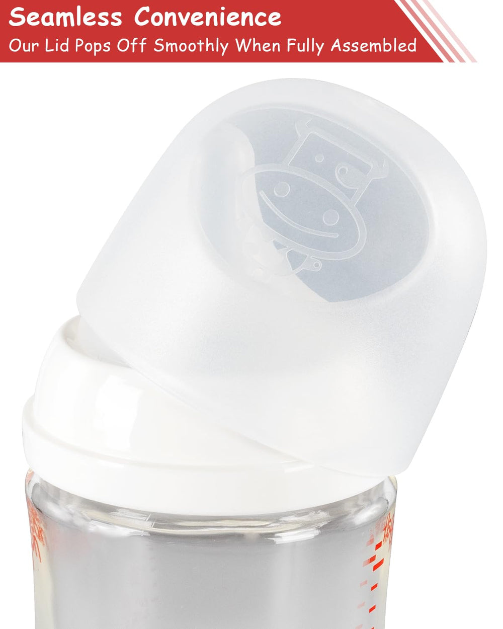 ROPOSY BPA-free bottle cap keeps bottle contents safe for baby