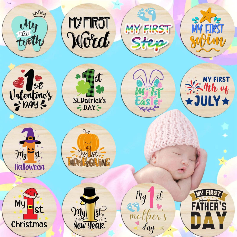 RORANIC Five Months milestone disc pairs with outfits for adorable monthly shoots