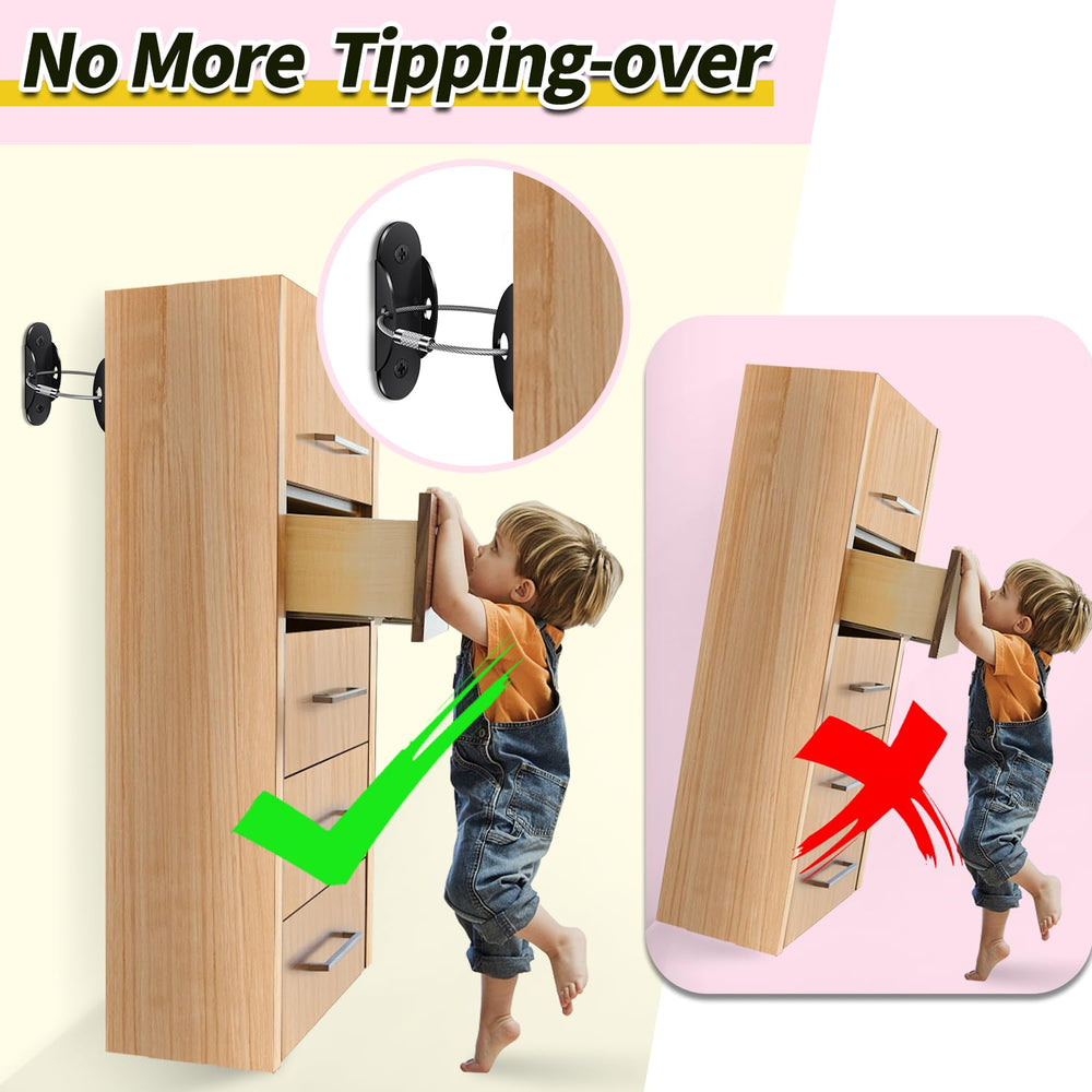 RORMGO anti-tip installation guide demonstrates quick, simple wall mounting