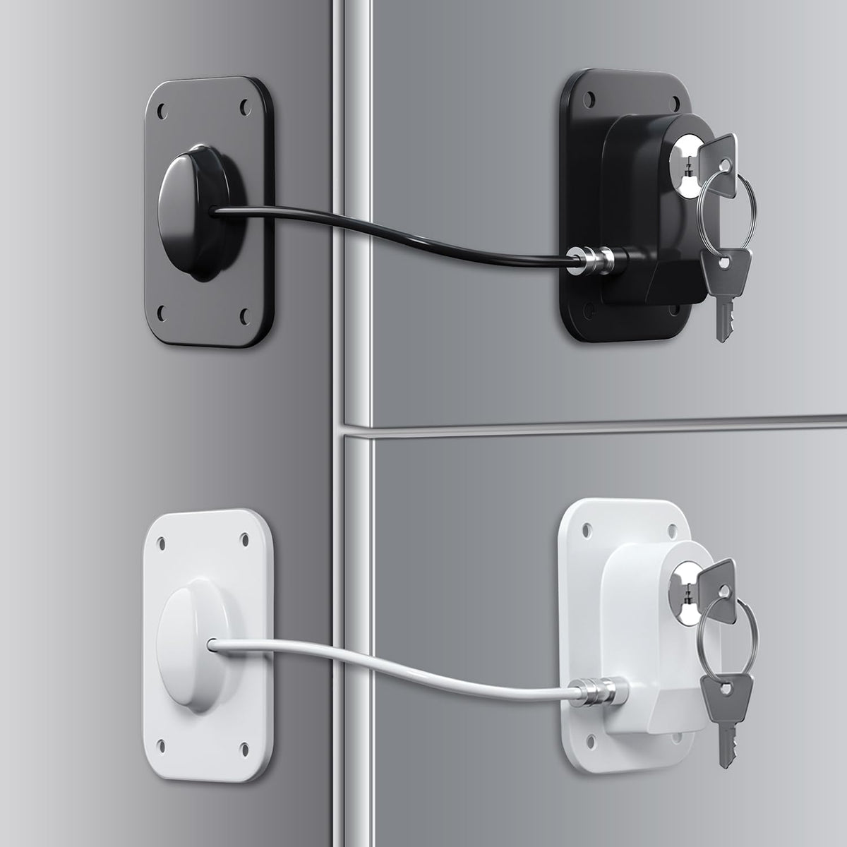 RORMGO fridge lock two-pack with keys for easy access and safety