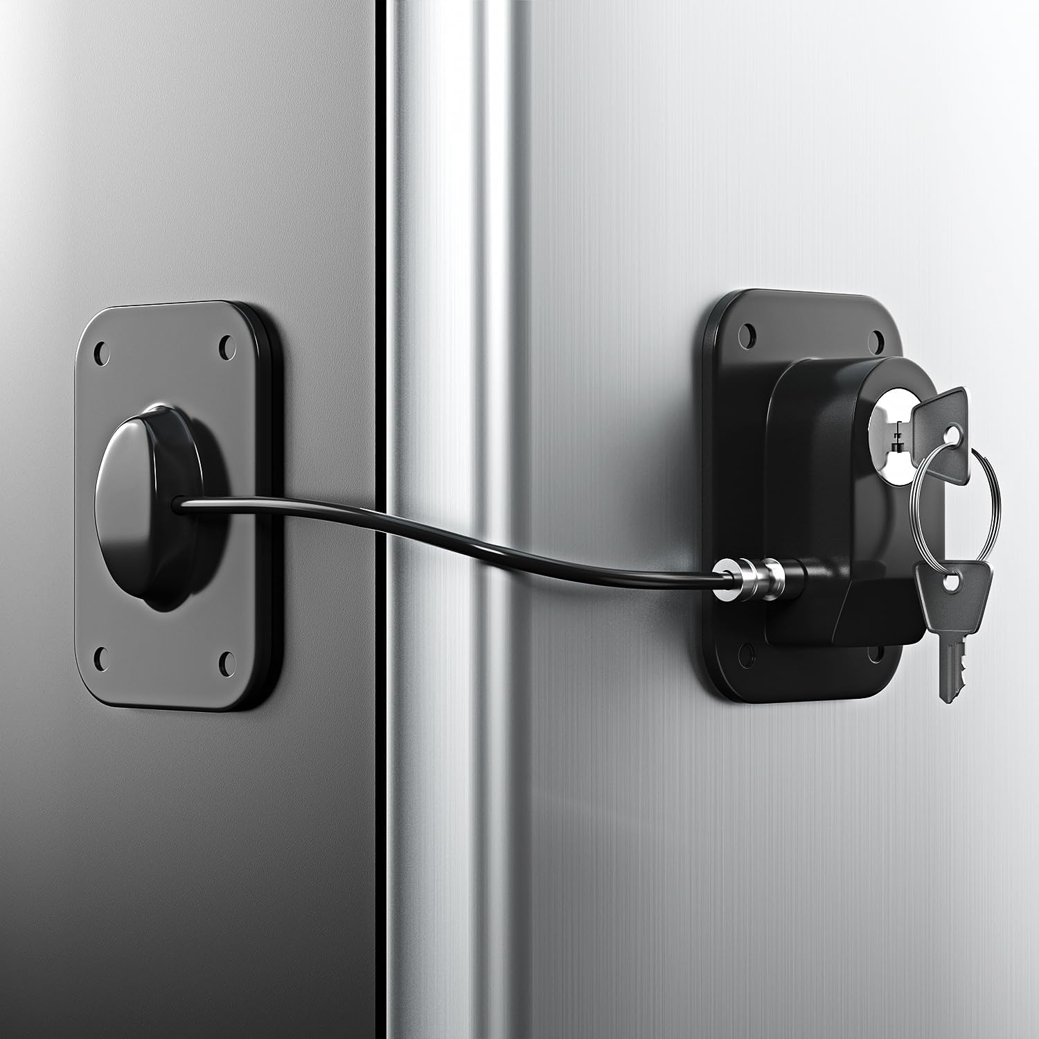 RORMGO refrigerator lock pack with keys ensures safer fridge access.