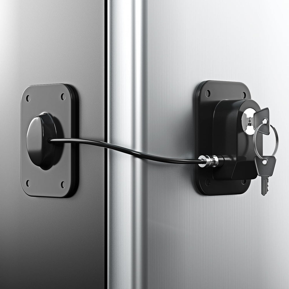 RORMGO refrigerator lock pack with keys ensures safer fridge access.